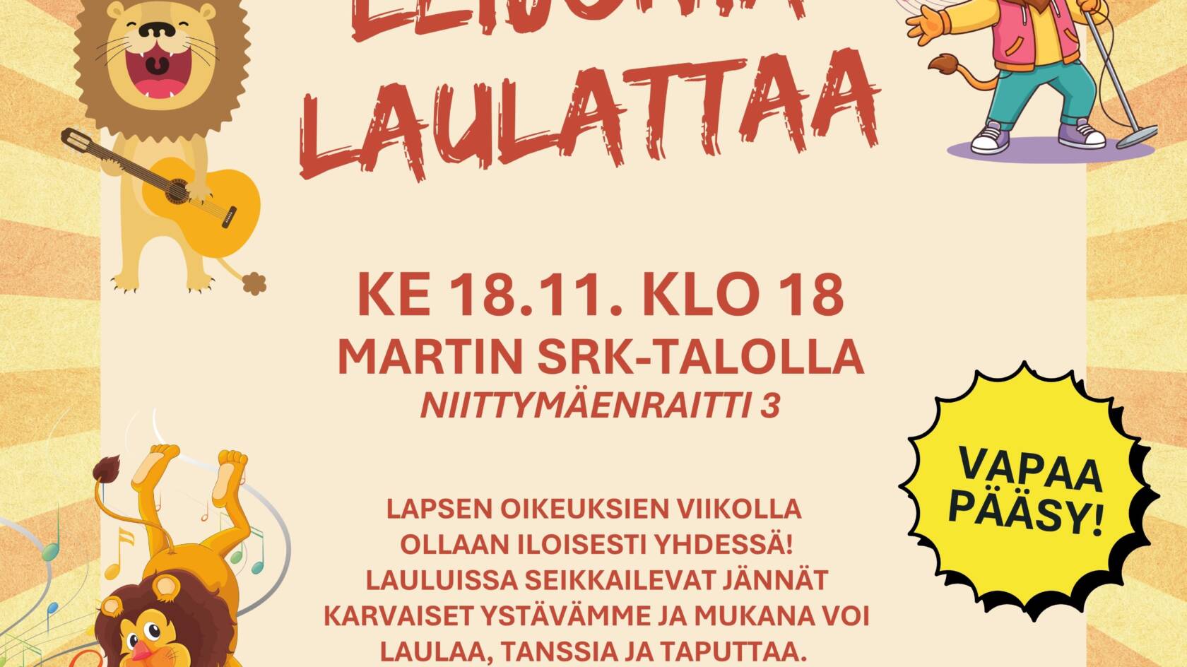 Leijonia laulattaa